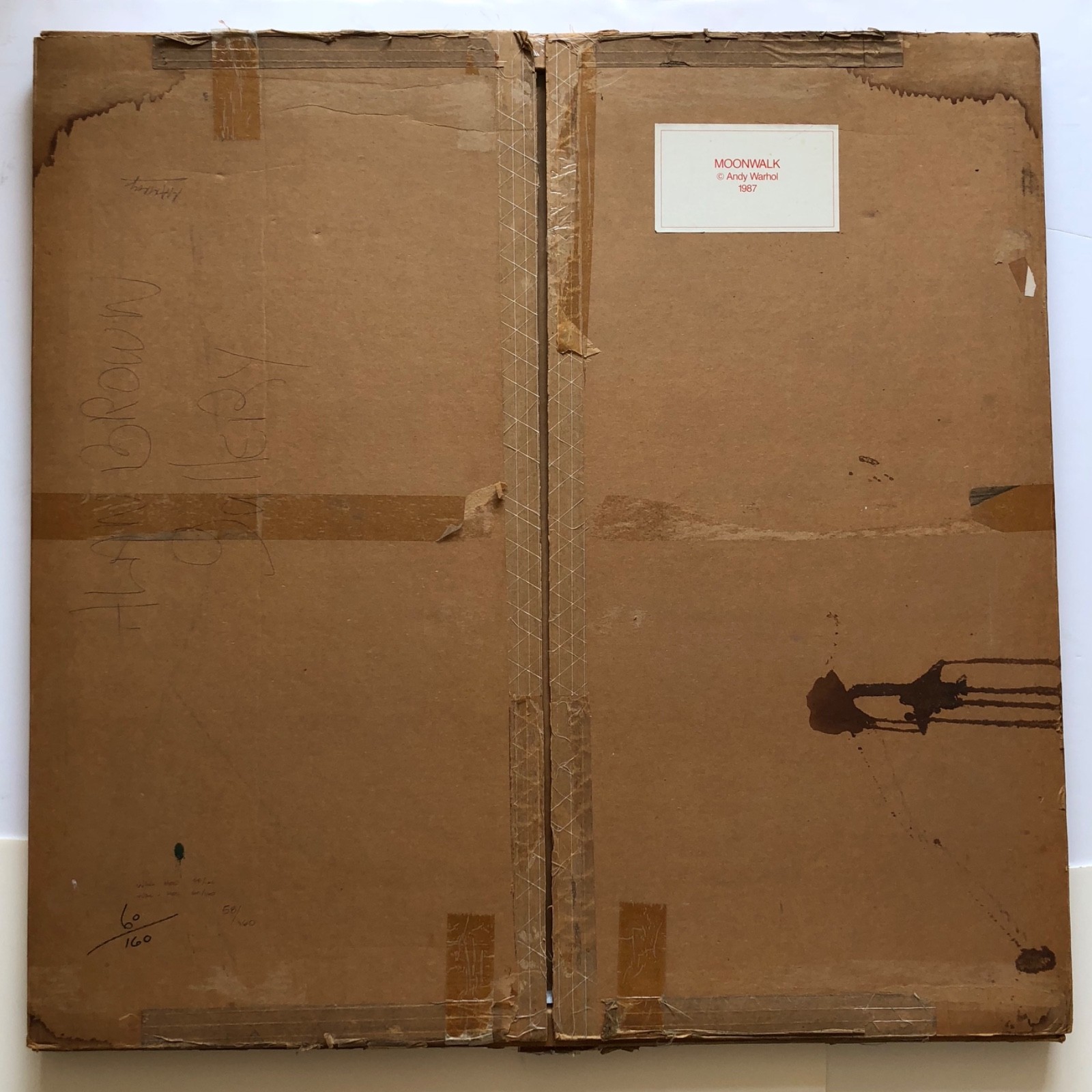 ANDY WARHOL 1987 MOONWALK CORRUGATED CARDBOARD PORTFOLIO BOX F&S II. 404-405