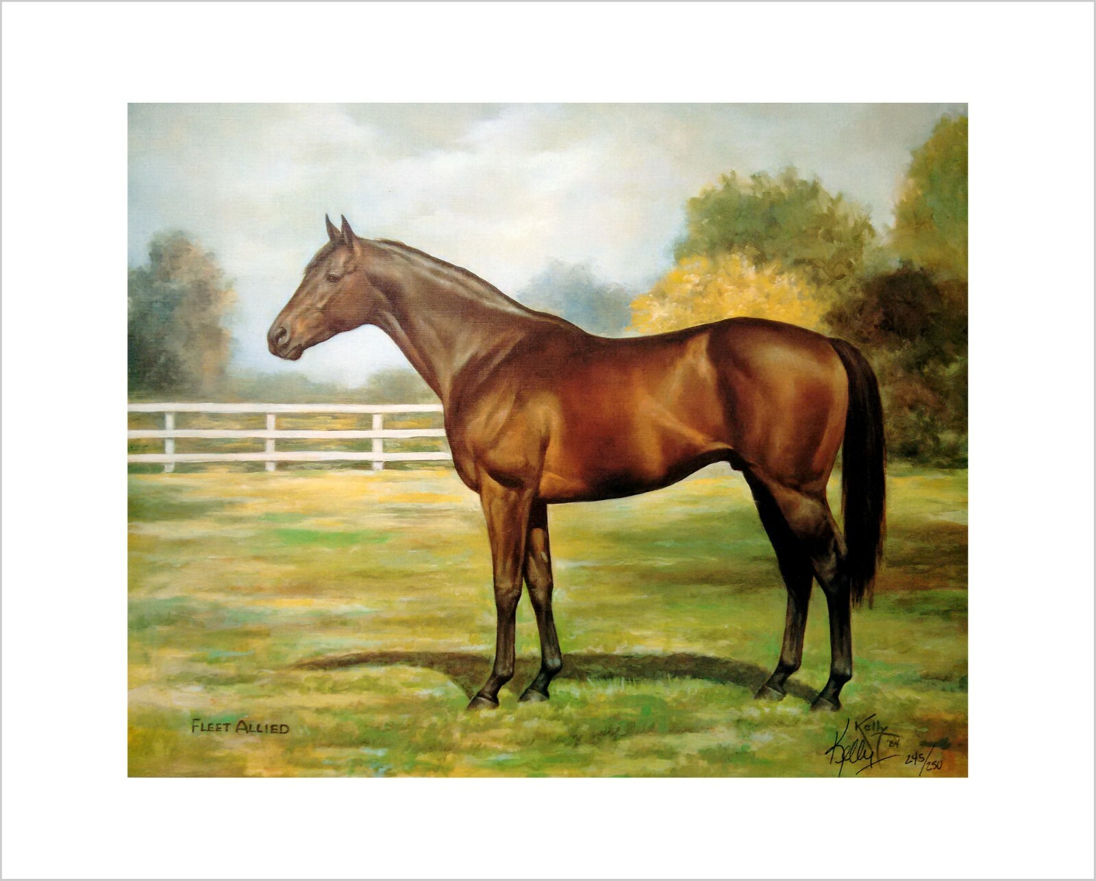 Rare KELLY STEVENS “20th CENTURY RACEHORSES” 2 PIECE SET, Ltd. Ed., S&N Prints