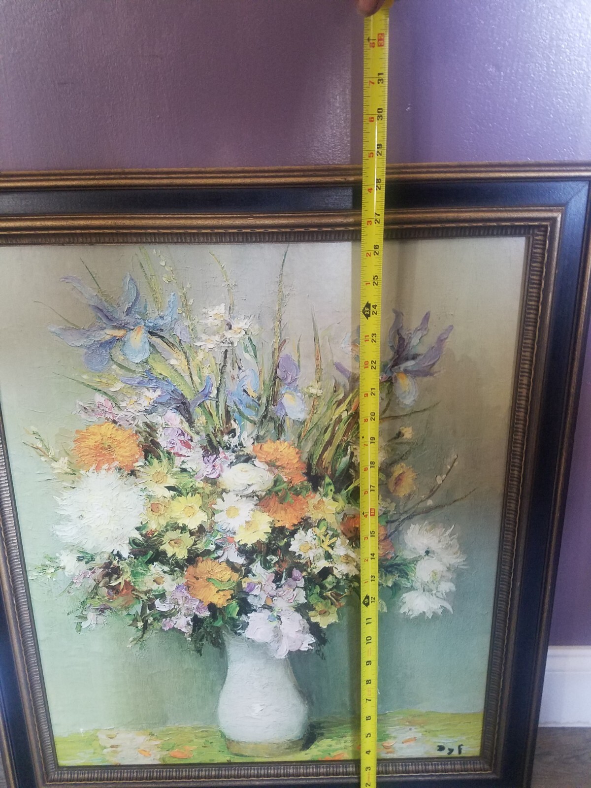 Marcel Dyf Still Life Wildflowers In Vase ,Signed Framed Lithograph 28″×24.5″×1