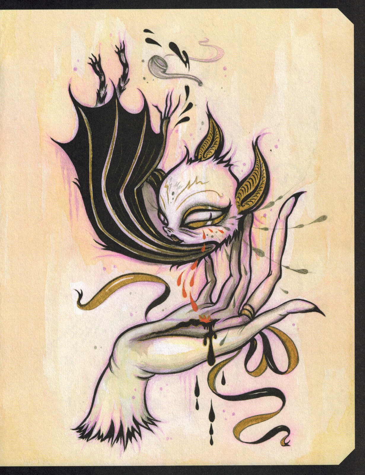Camille Rose Garcia 7×9 Works on Paper: Frame it