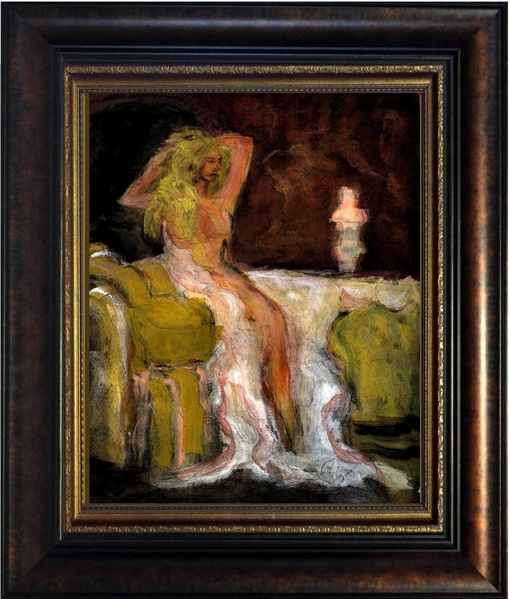 Woman With White Sheets – Signed, Numbered, Limited Edition – By F. DeTrolio