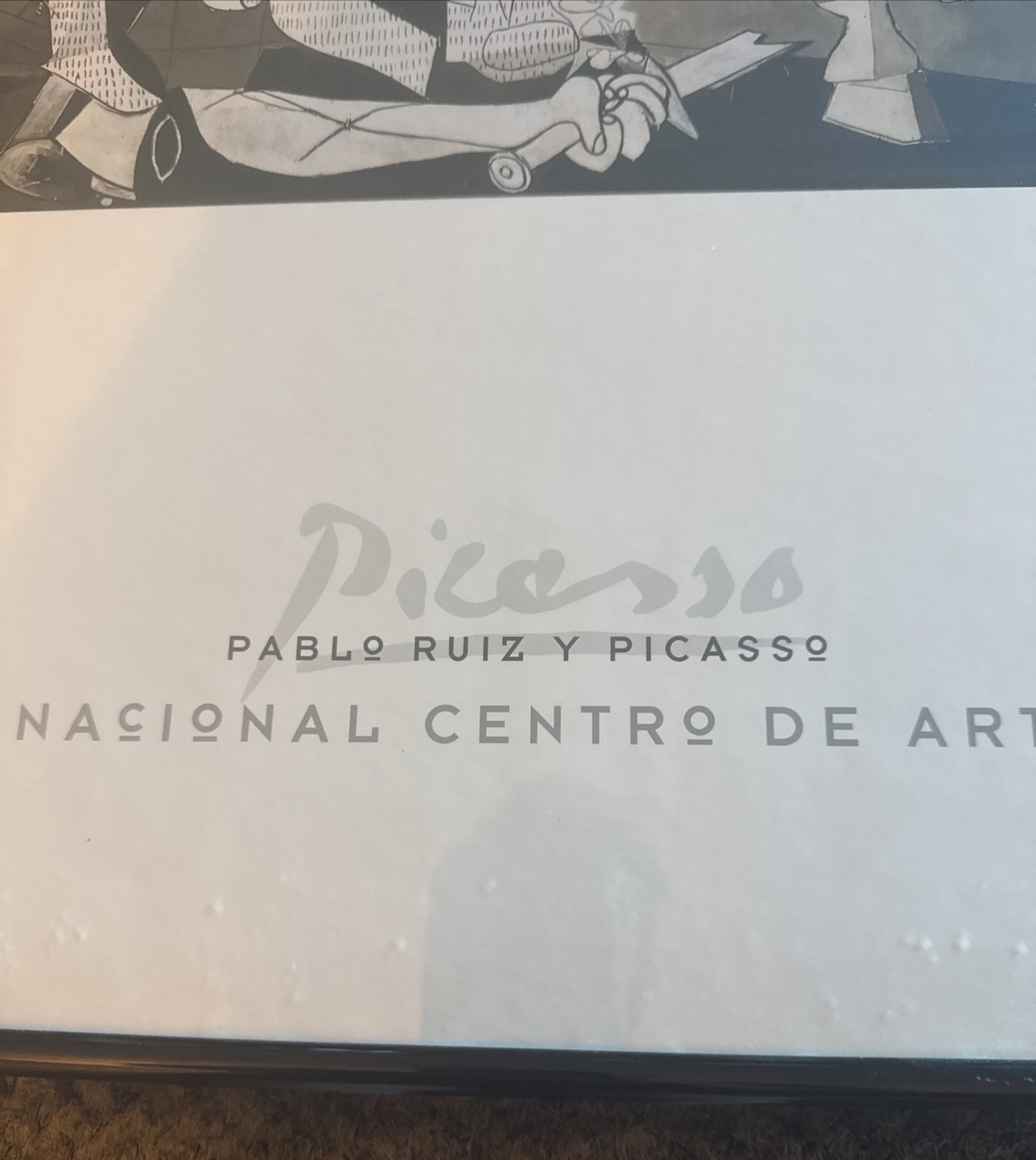 Vtg Pablo Picasso Guernica 1937 Museum Poster Framed Print 22×30 Wall Art