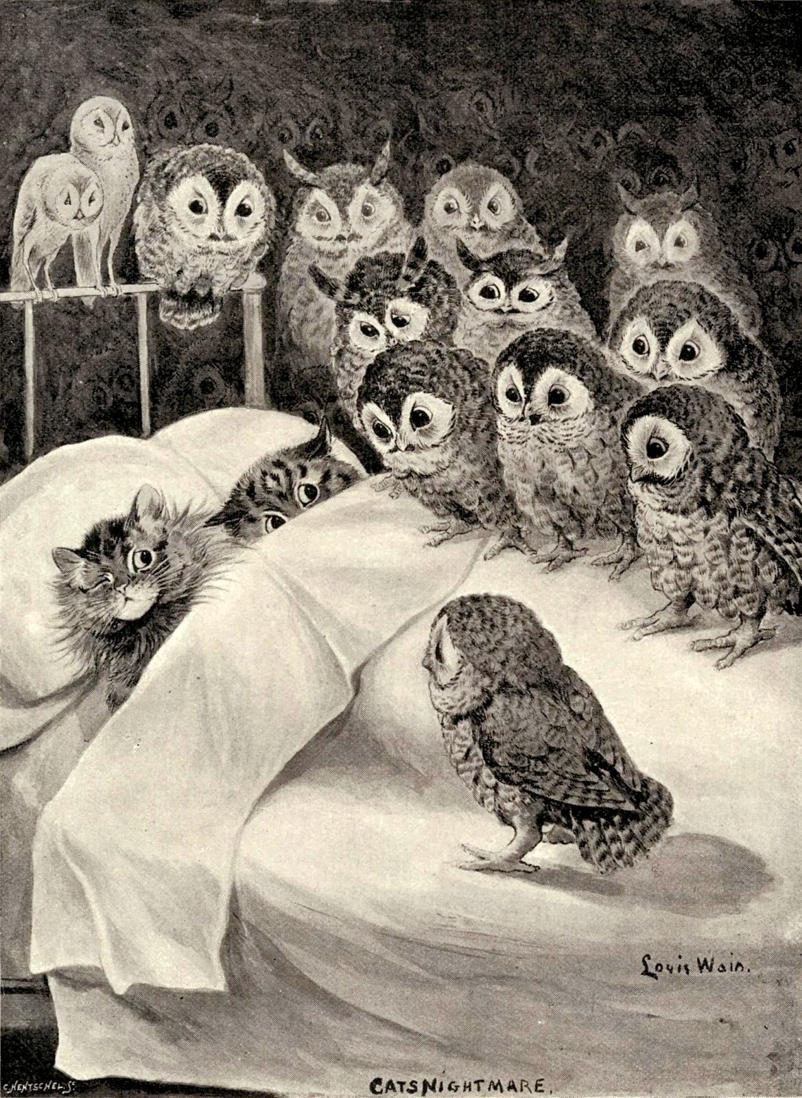 Louis William Wain: Cat’s Nightmare 22×30 Archival Quality Fine Art Print