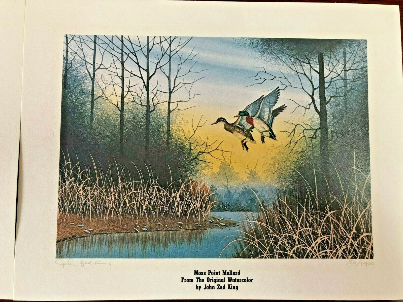 Limited Edition Prints John Zed King Signed & Numbered Alabama Wildlife