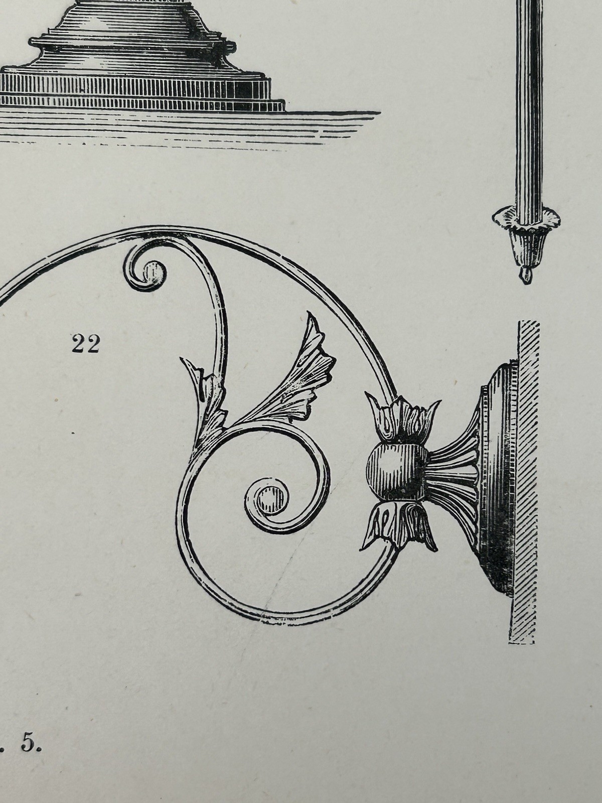 Antique Print Electric Lighting c1870s Victorian Light Fittings Engraving