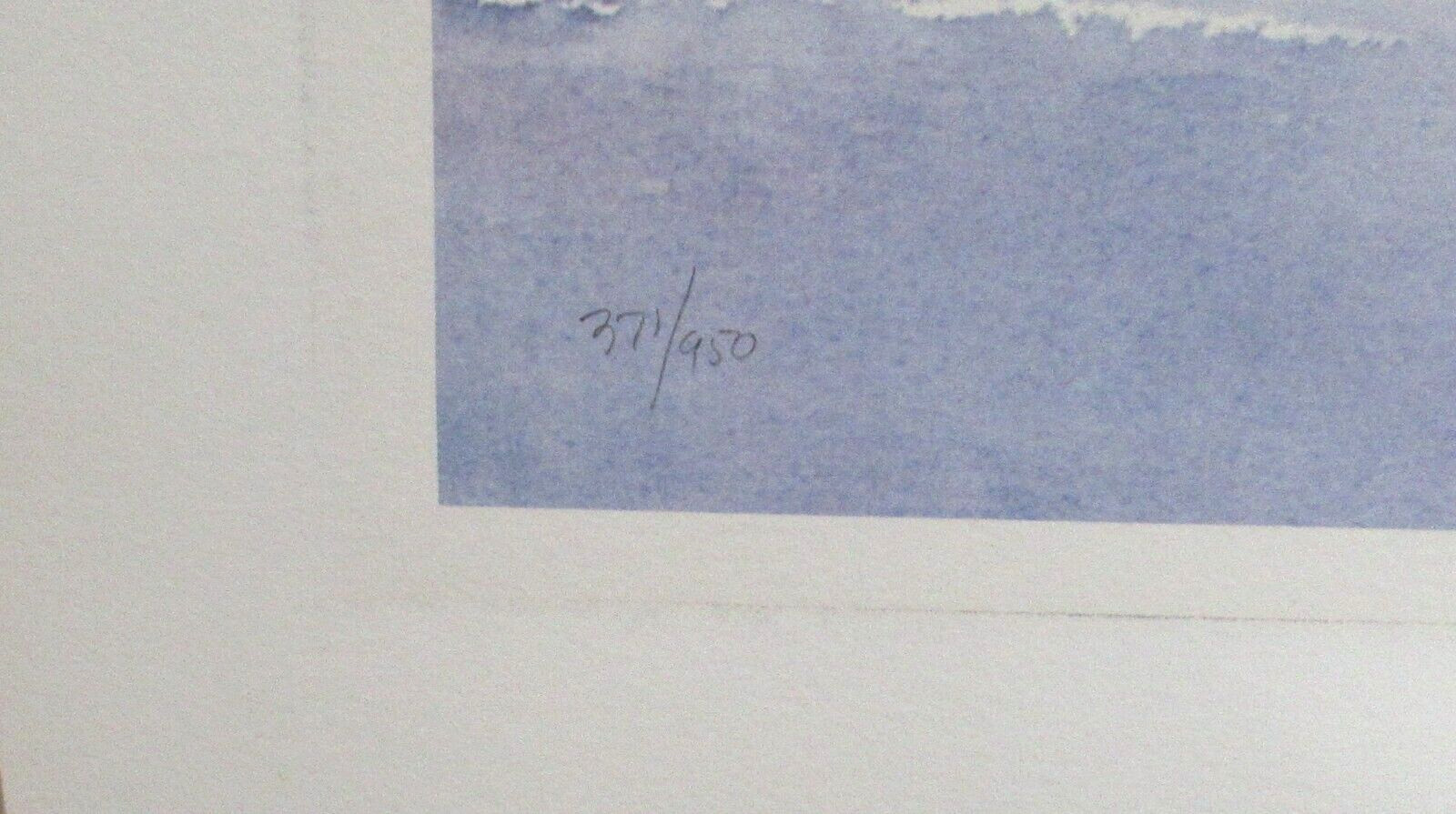 ERNST ULMER WESTERN INDIAN IN THE SNOW LIMITED HAND SIGNED IN PENCIL LITHOGRAPH