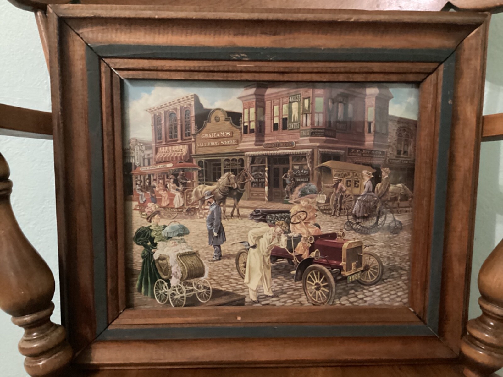 ( 12in x 14 in ) Vintage Lee Dubin “ Main Stree “ Hand Signed Framed