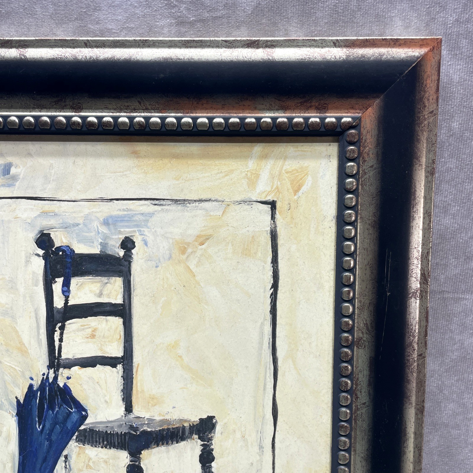 Framed Print “Chair and Umbrella” by Avery Tillmon 13.5 in x 20.5 in