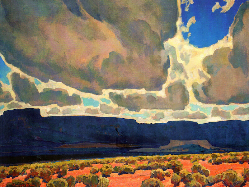 Maynard Dixon Mesas in Shadow Southwest Landscape Modernist Archival Giclée Prin