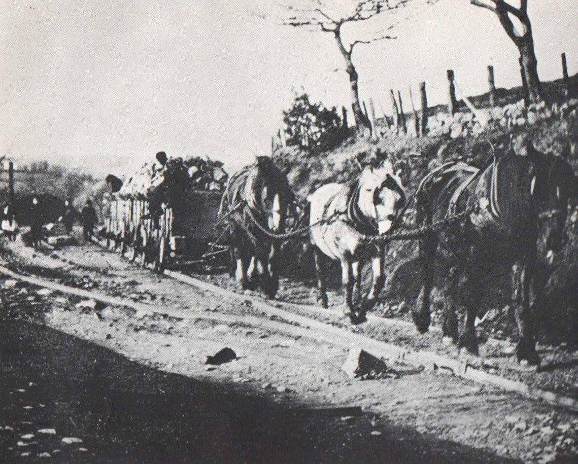 Penderyn–Hirwaun Wales Horse Drawn Limestone Tram 1870 Vintage Print Hardback
