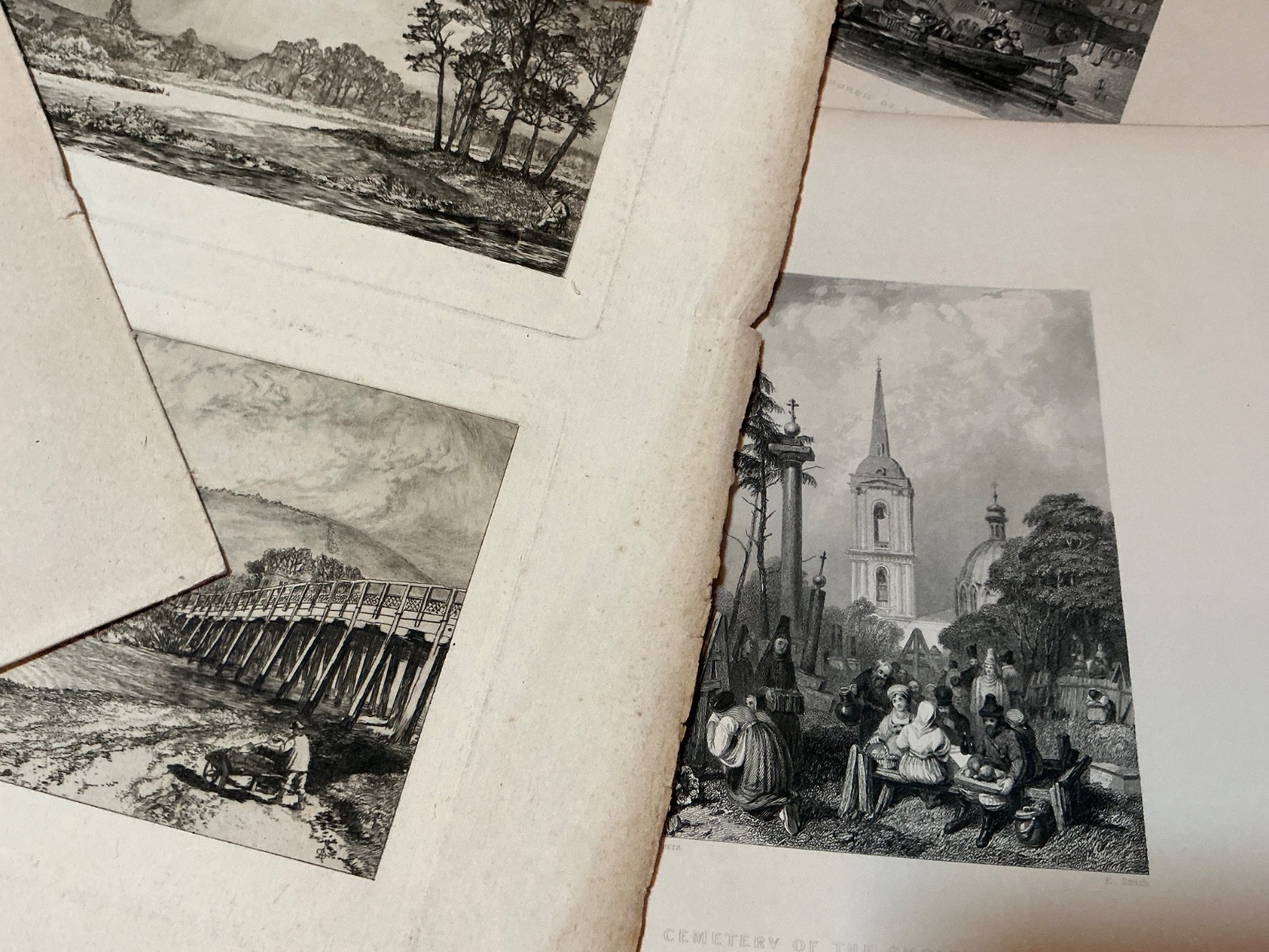 Lot of 35 Antiquarian and Vintage Prints Engravings – Various Subjects – Lot II
