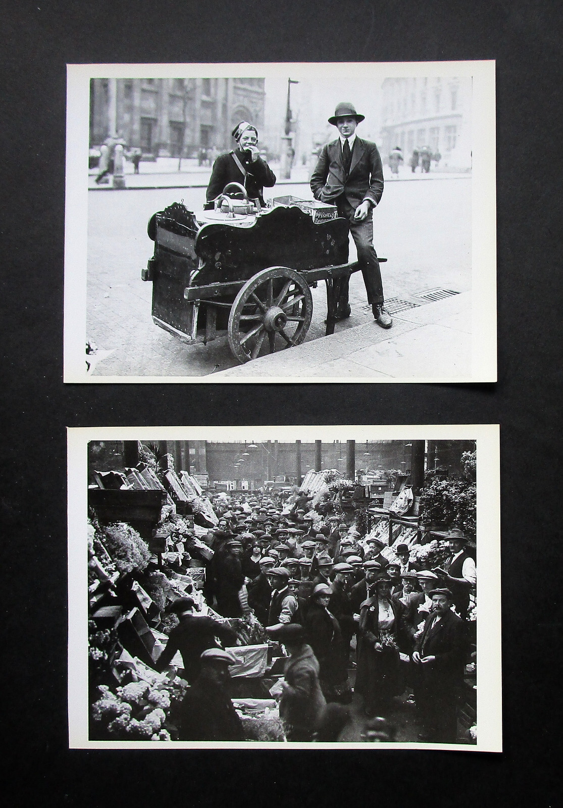 PAIR REPRO 6.50″ x 4.80″ REAL PHOTO SCENES OF LONDON IN 1895 & 1915 ART CARDS
