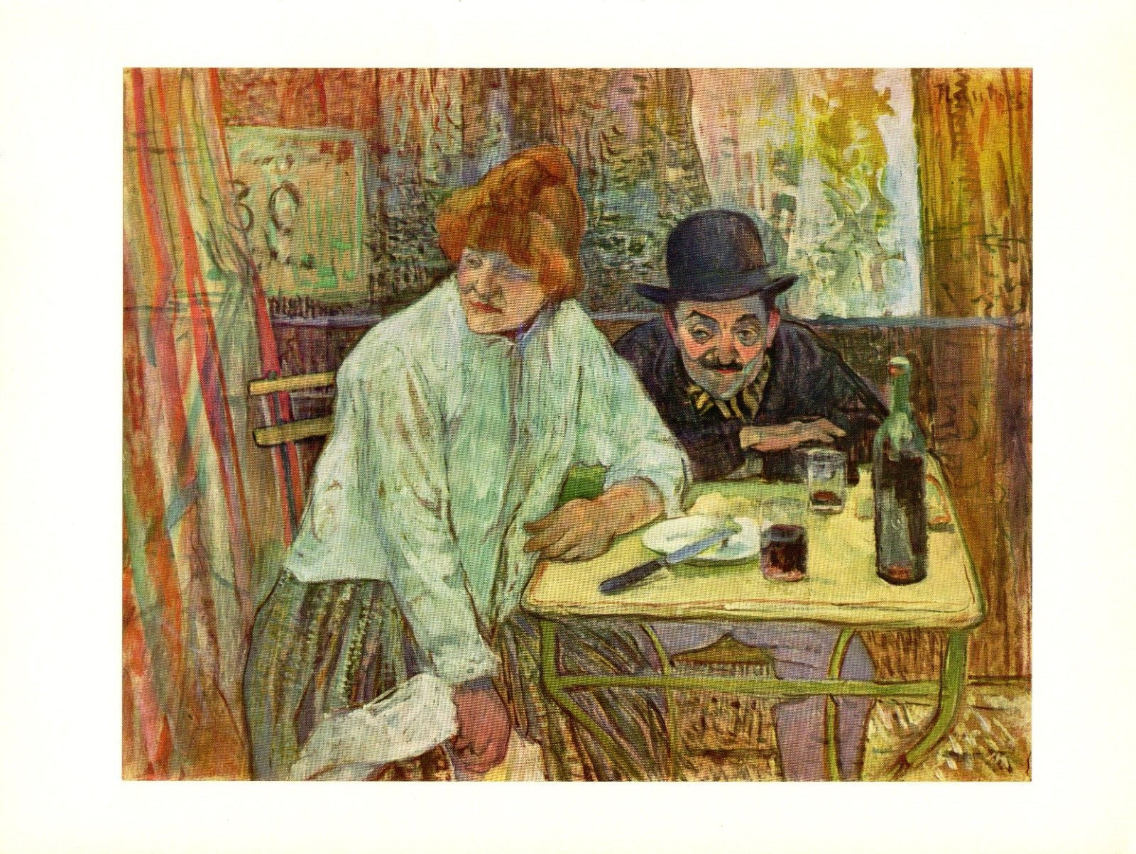 1956 Vintage TOULOUSE “LAST CRUMBS (A LA MIE)” DRINKING COLOR offset Lithograph