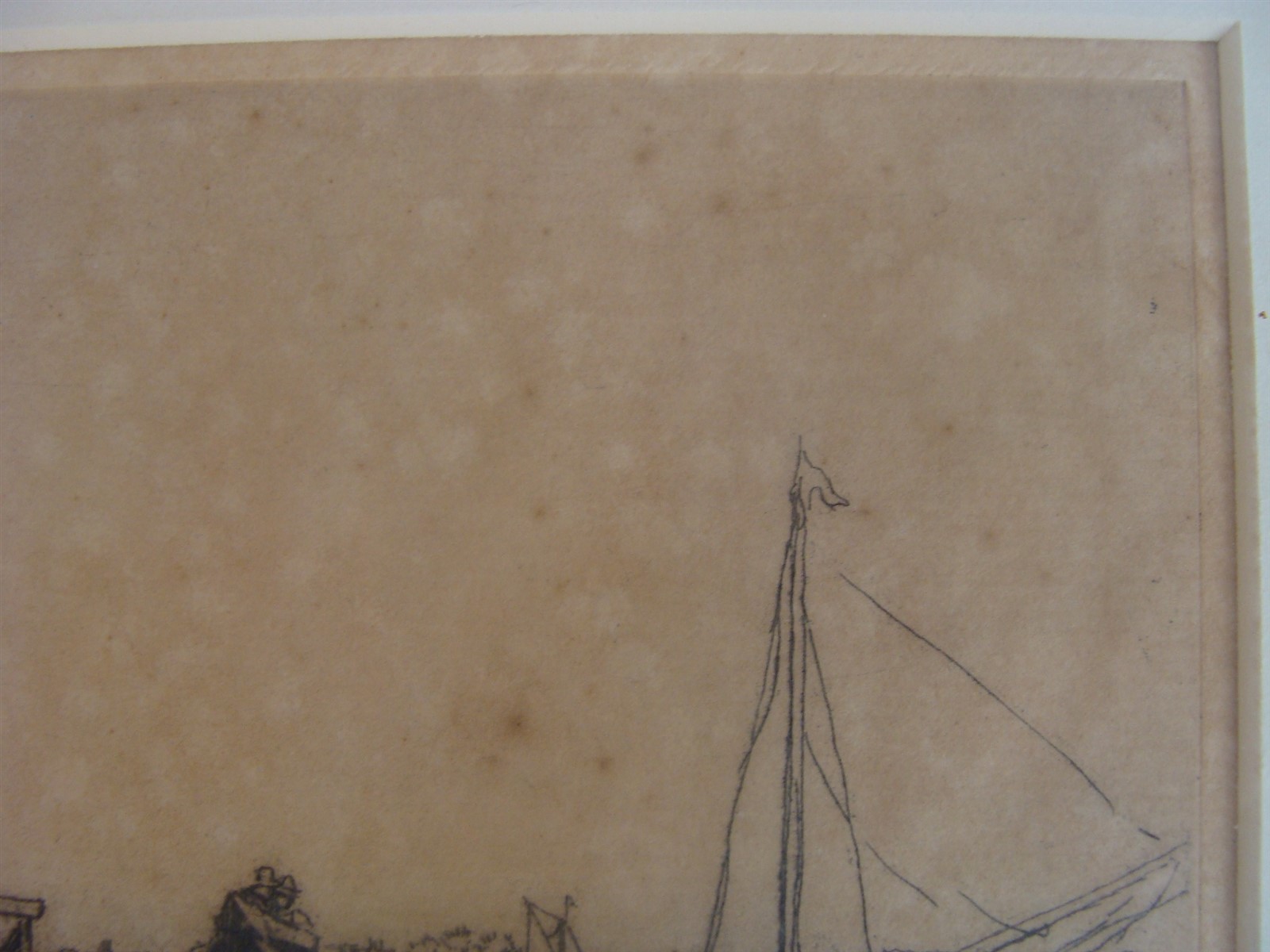 Antique Rembrandt Sixs Bridge Etching