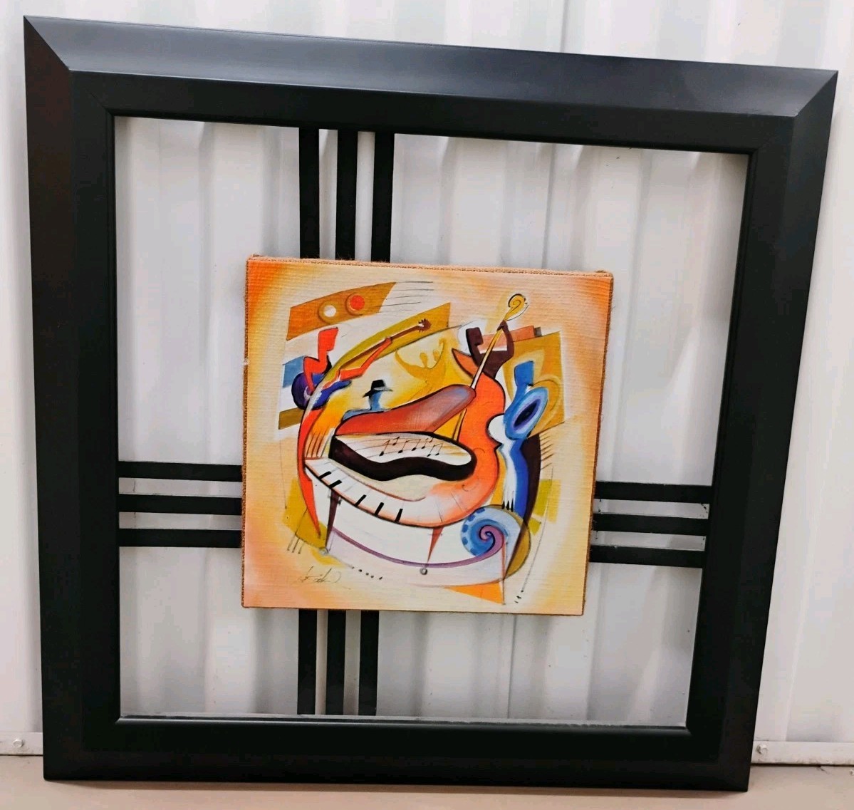 Oscars Opus By Alfred Gockel Abstract Art Metal Abstract Frame 21×21 In Decor