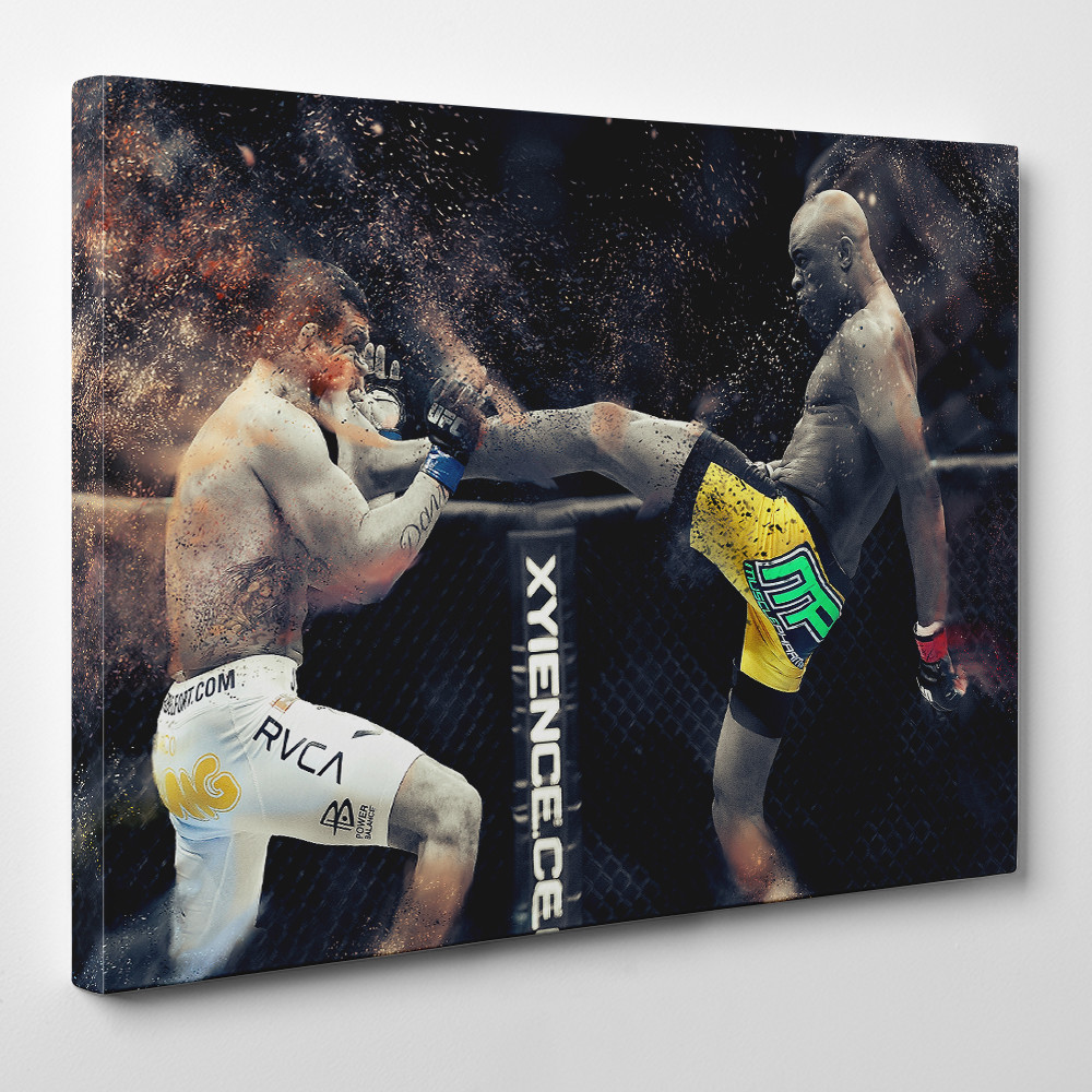 Anderson Silva – Framed Canvas Art Print – UFC Martial Artist Brazilian