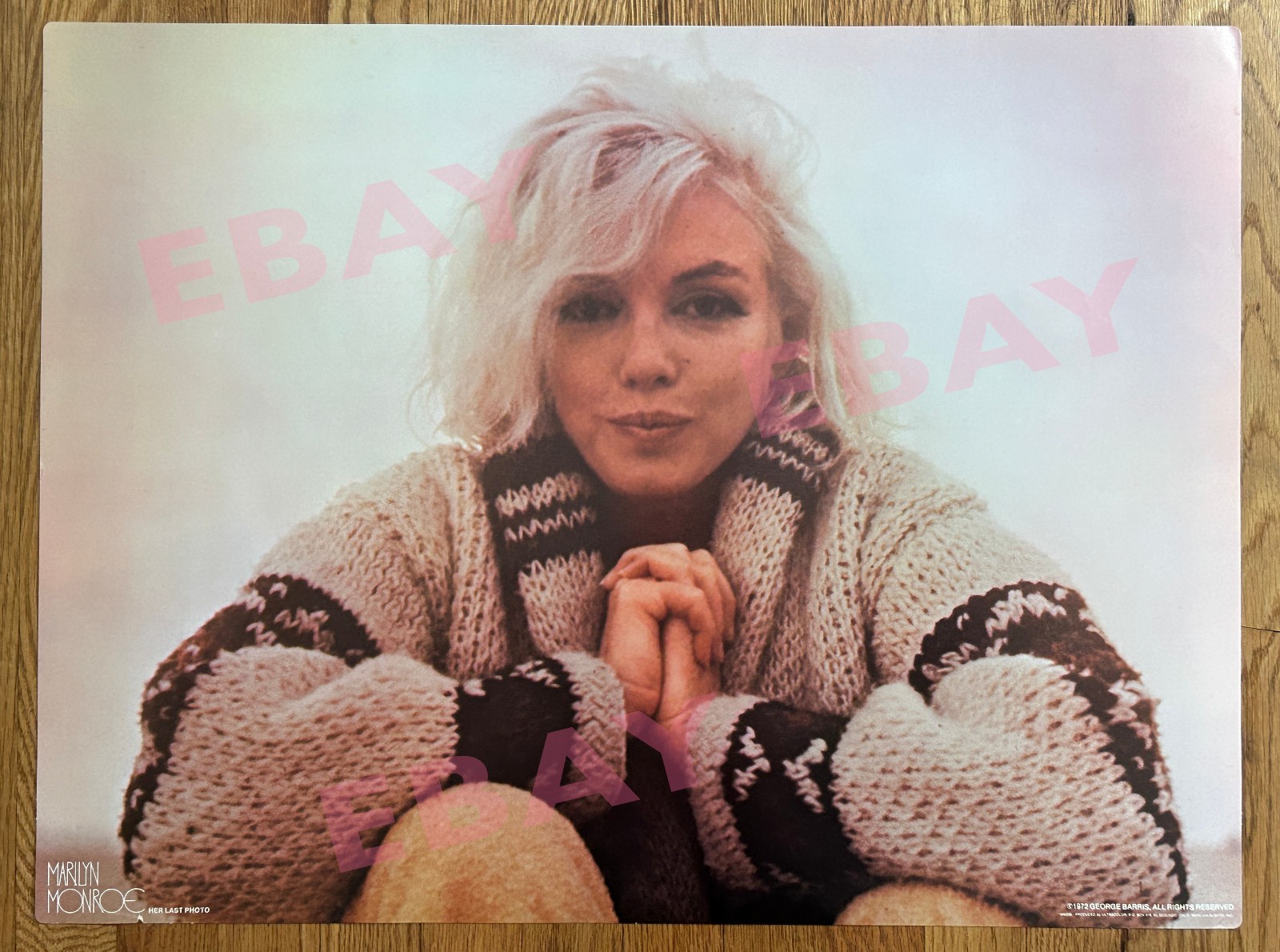 MARILYN MONROE “HER LAST PHOTO” GEORGE BARRIS 1972 24×18 POSTER