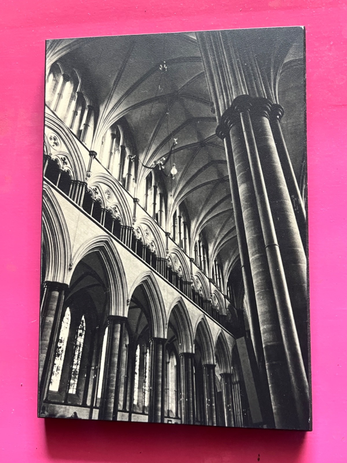 Black & White Architectural Wall Art Gothic Cathedral Soaring Vaulted Ceiling