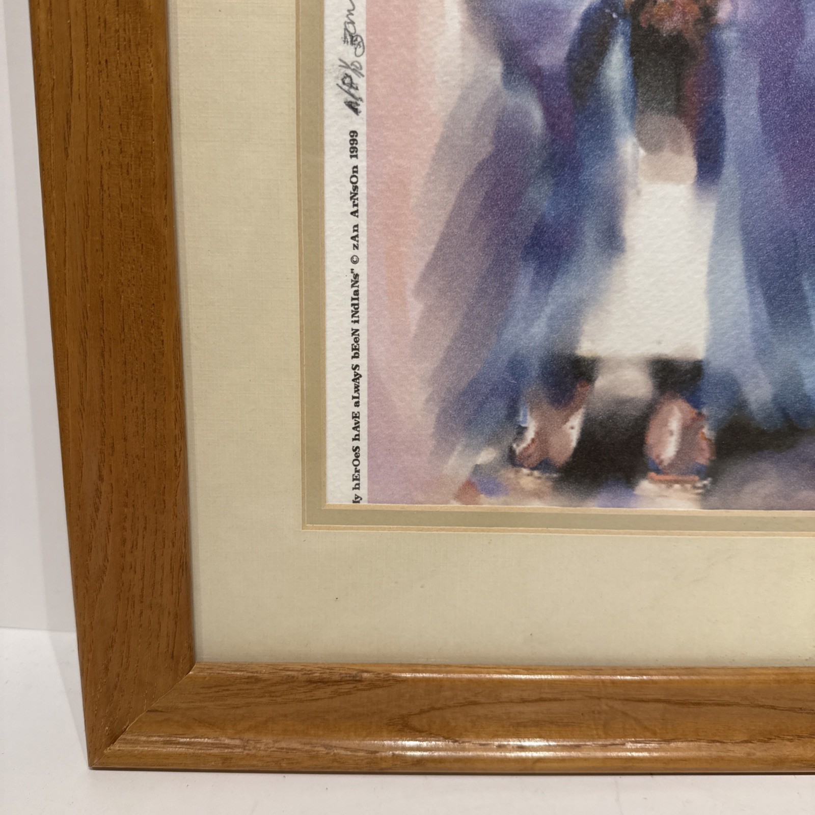 Zan Arnson Signed Artist Proof 1/10 Native American “Louise Moses” Oregon Artist