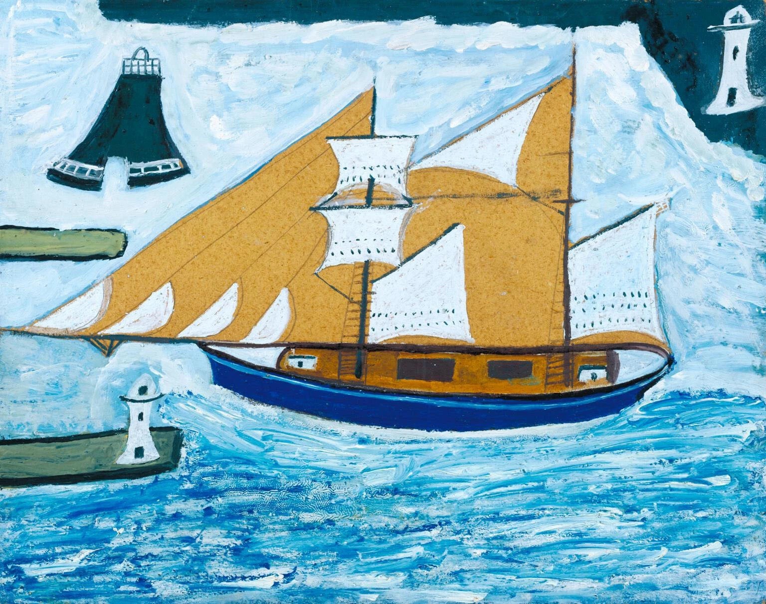 Alfred Wallis The Blue Ship 1934 art print free shipping