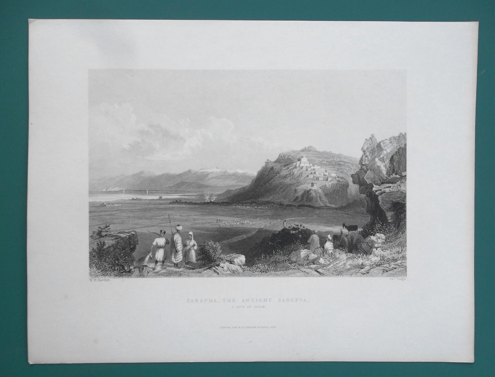 LEBANON Phoenicia City of Sarafand Ancient Sarepta – 1838 Print by Bartlett