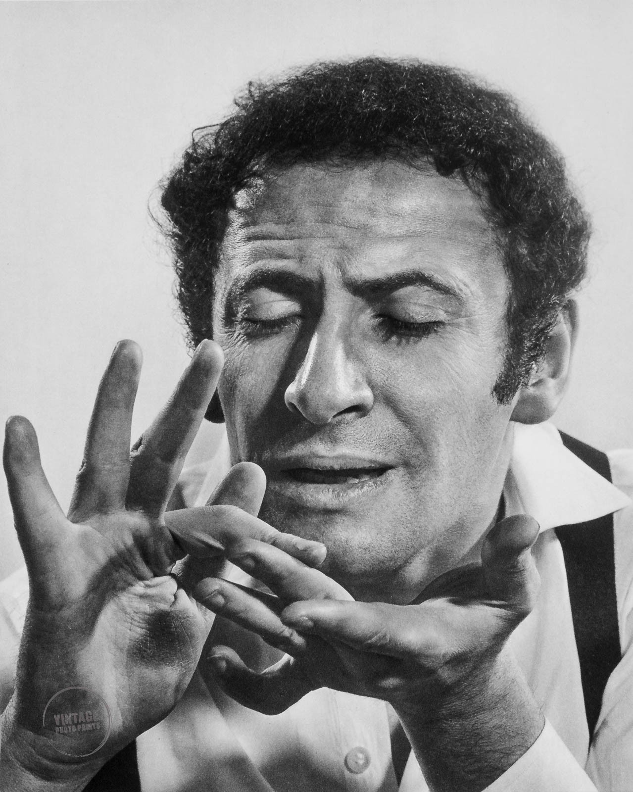 VTG Yousuf Karsh Print Marcel Marceau Portrait Photogravure Art 1956 Mat 14×18