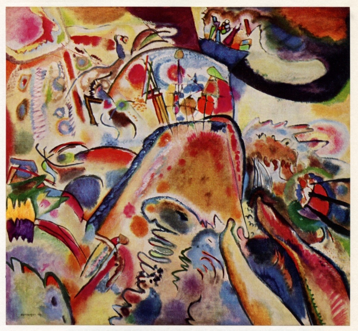 Small Pleasures – Kandinsky Abstract Modern Art Print 1958 book plate