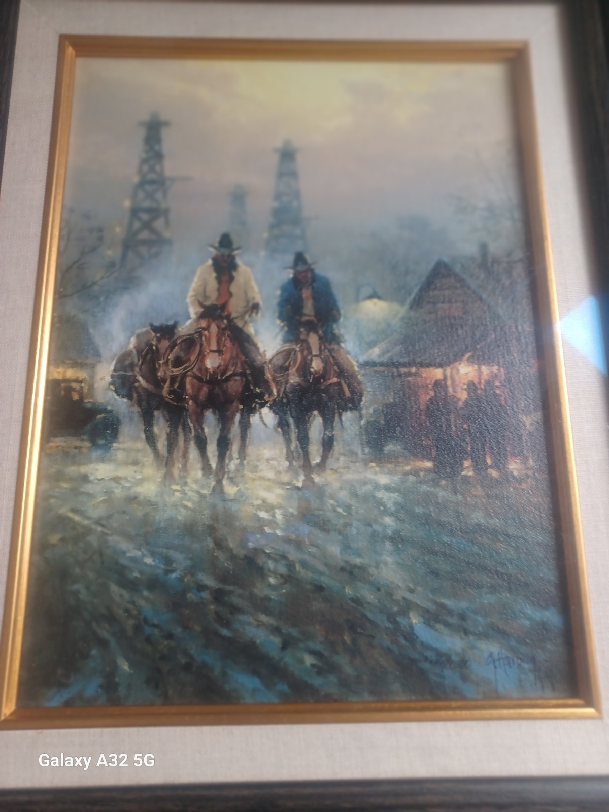 G Harvey Lights of a New Era On Canvas S/N (1226/1500) Cowboys Western COA