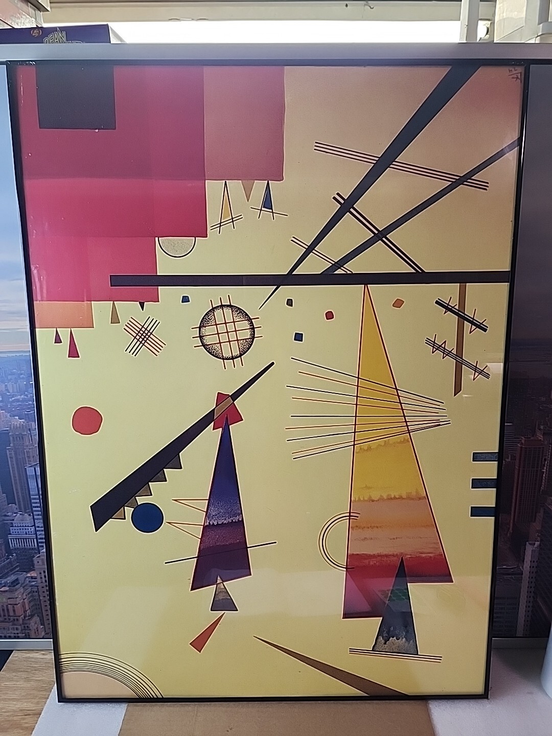 Wassily Kandinsky Framed Print. Struttura Allegra 28″ X 38″ In Glass