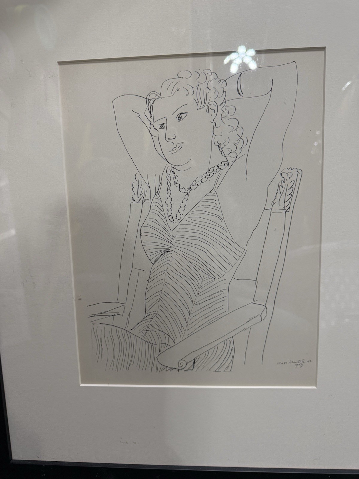 Henri Matisse La Muse Peaceful 1943 A Drawing by The Artist Signed Print