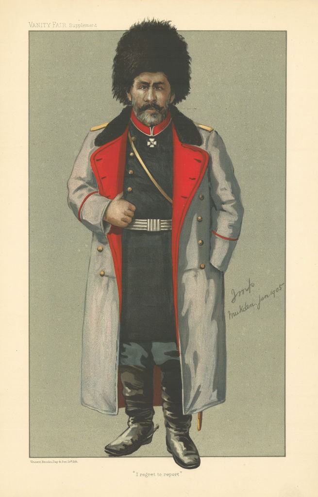 VANITY FAIR SPY CARTOON General Kuropatkin ‘I regret to report’ Russia. jmp 1905