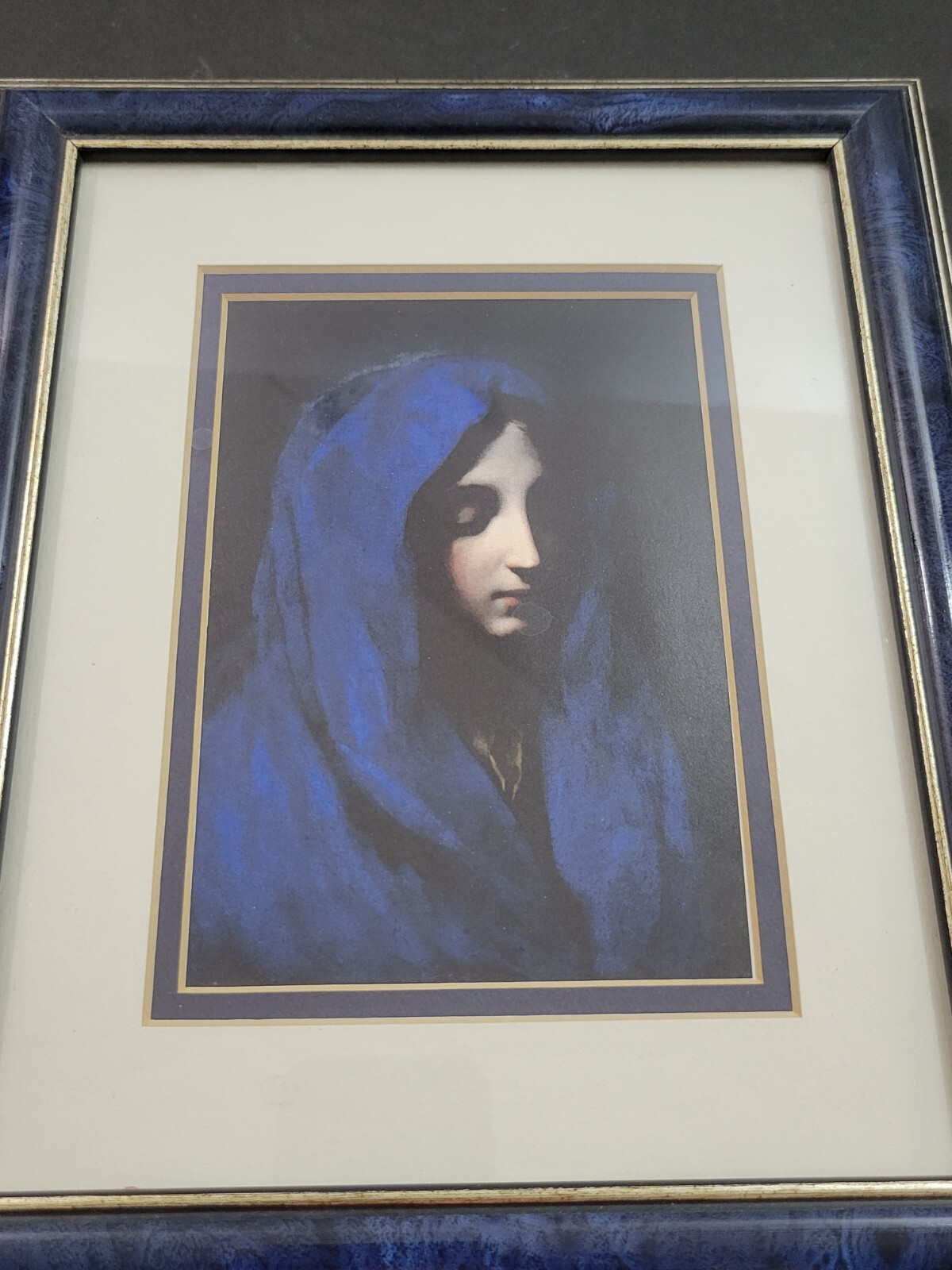 Blue Madonna by Carlo Duci Framed Art Print 8″x10″ Catholic Virgin Mary