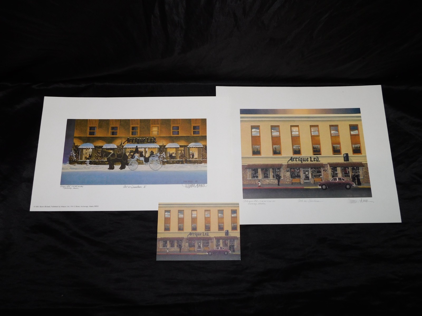 Byron Birdsall Artique Art Is Timeless Lot Set 2 Prints Anchorage Alaska Signed