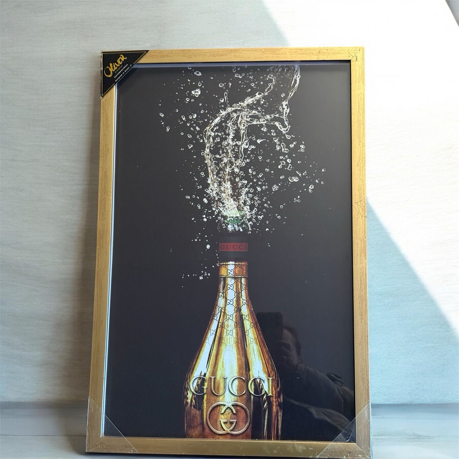 Gucci (Limited Edition) Framed Art Print Portrait Champagne Bottle
