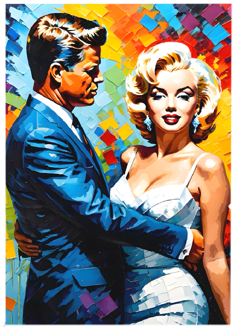 JOHN F KENNEDY & MARILYN MONROE * Fun Novelty * POLITICS * Art Card * ATC ACEO