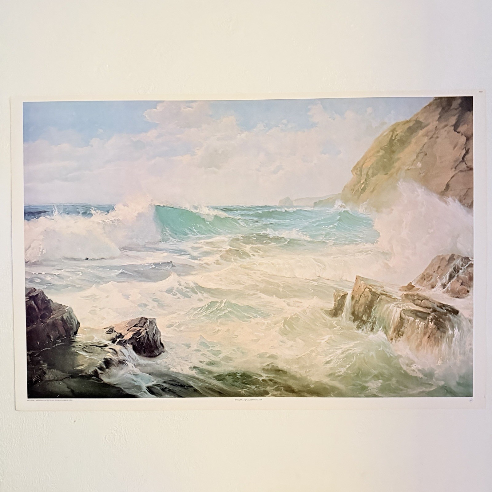 VERNON KERR Exhilaration Art Print Vintage Litho Large 38×25.5” 1977 Landscape