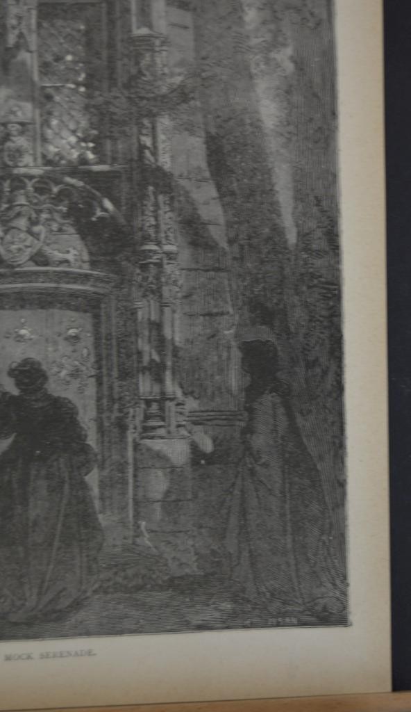 Antique Gustave Dore Don Quixote The Mock Serenade 1880 Art History