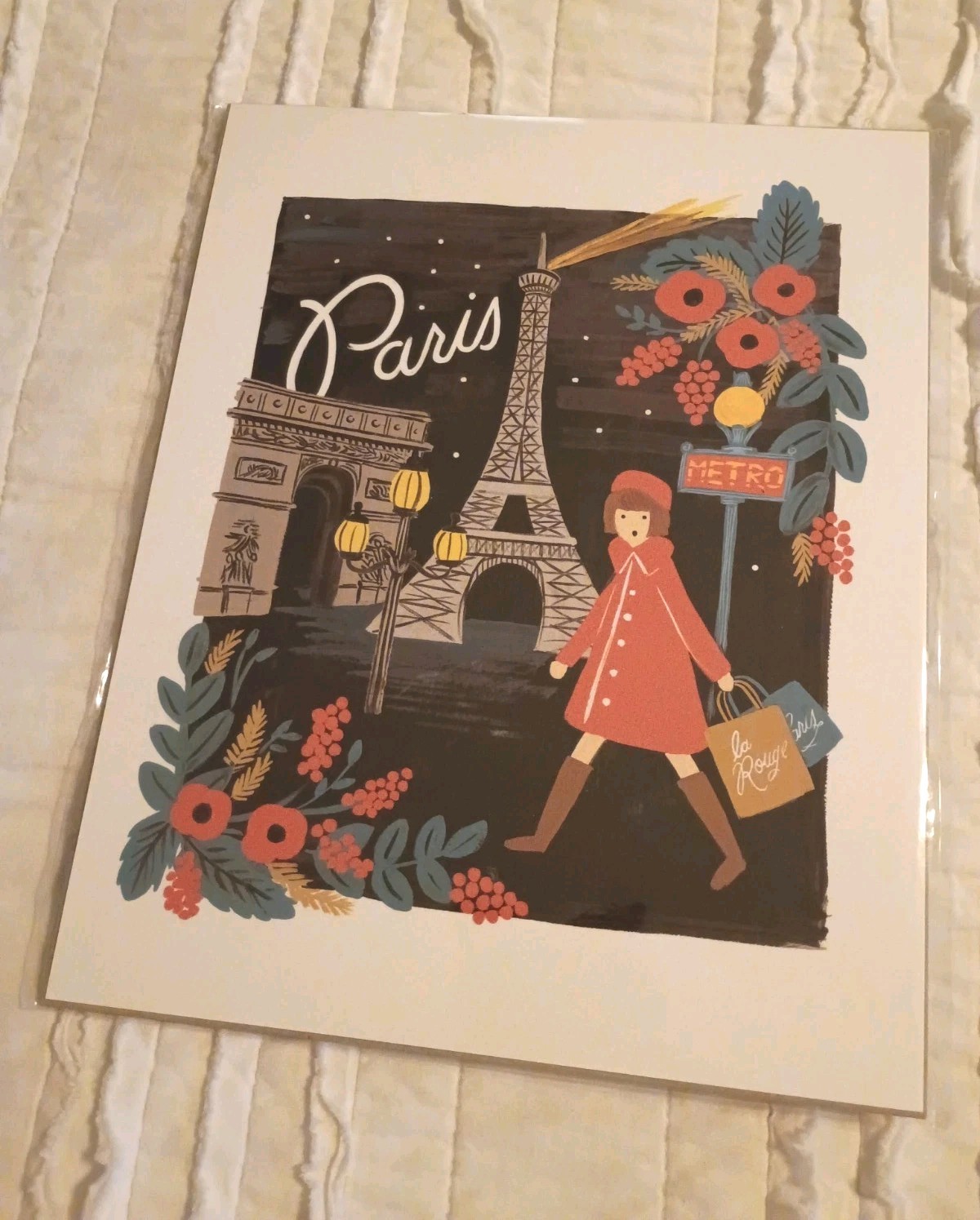 Rifle Paper Co. Paris Eiffel Tower Art Print 8×10 Portrait Unframed Anne Bond