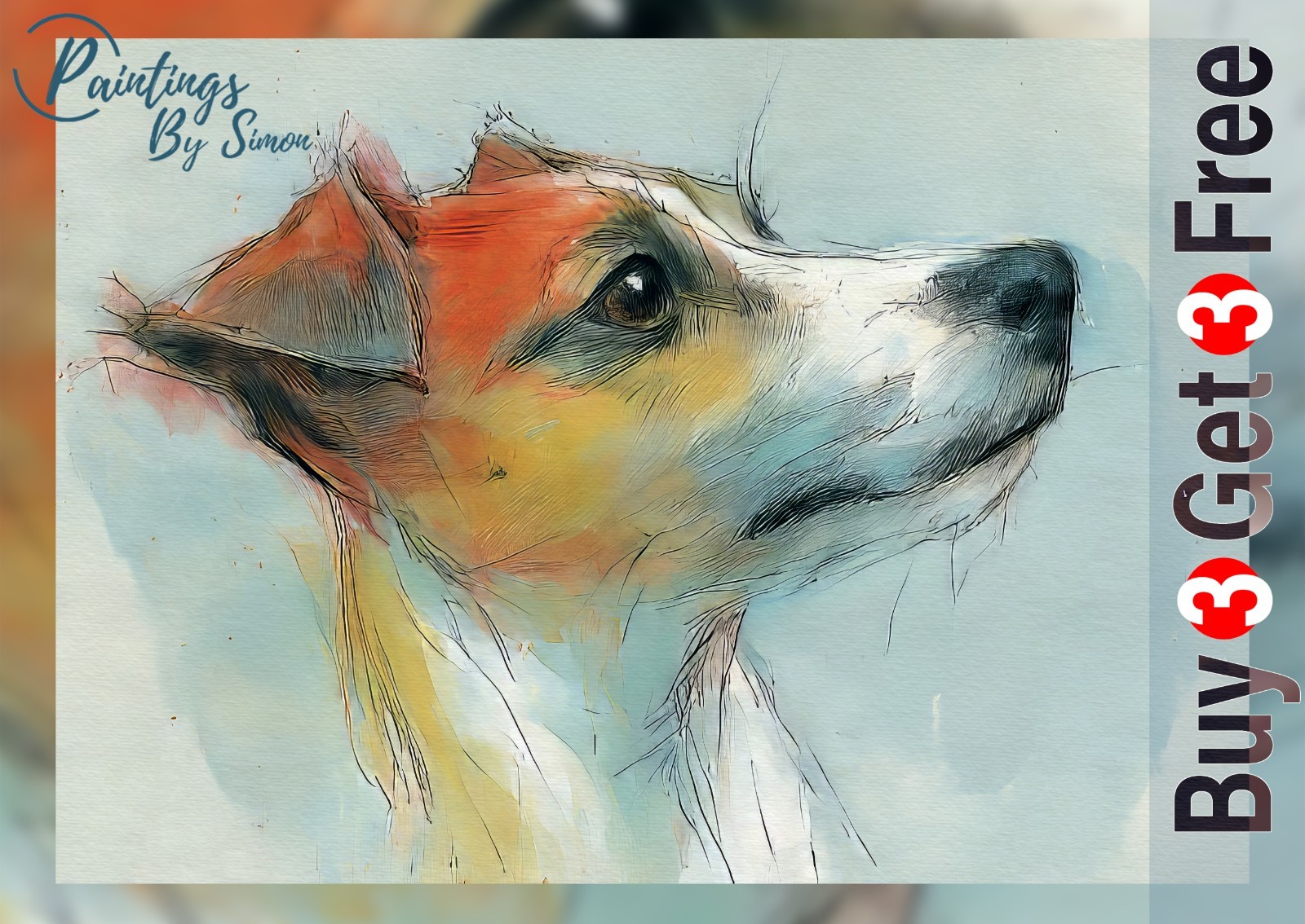 Dog Portrait | 5″x7″ Print on Matte Paper | Terrier Dog Wall Art