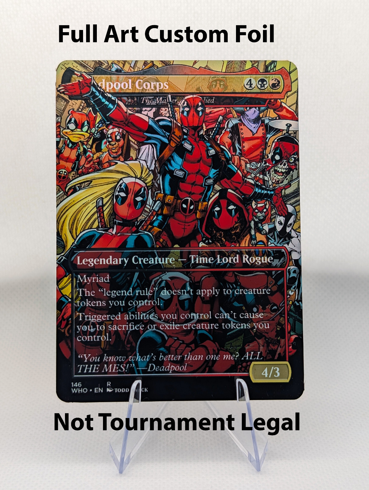The Master, Multiplied – Deadpool Corps Foil Custom sticker MTG Commander Marvel