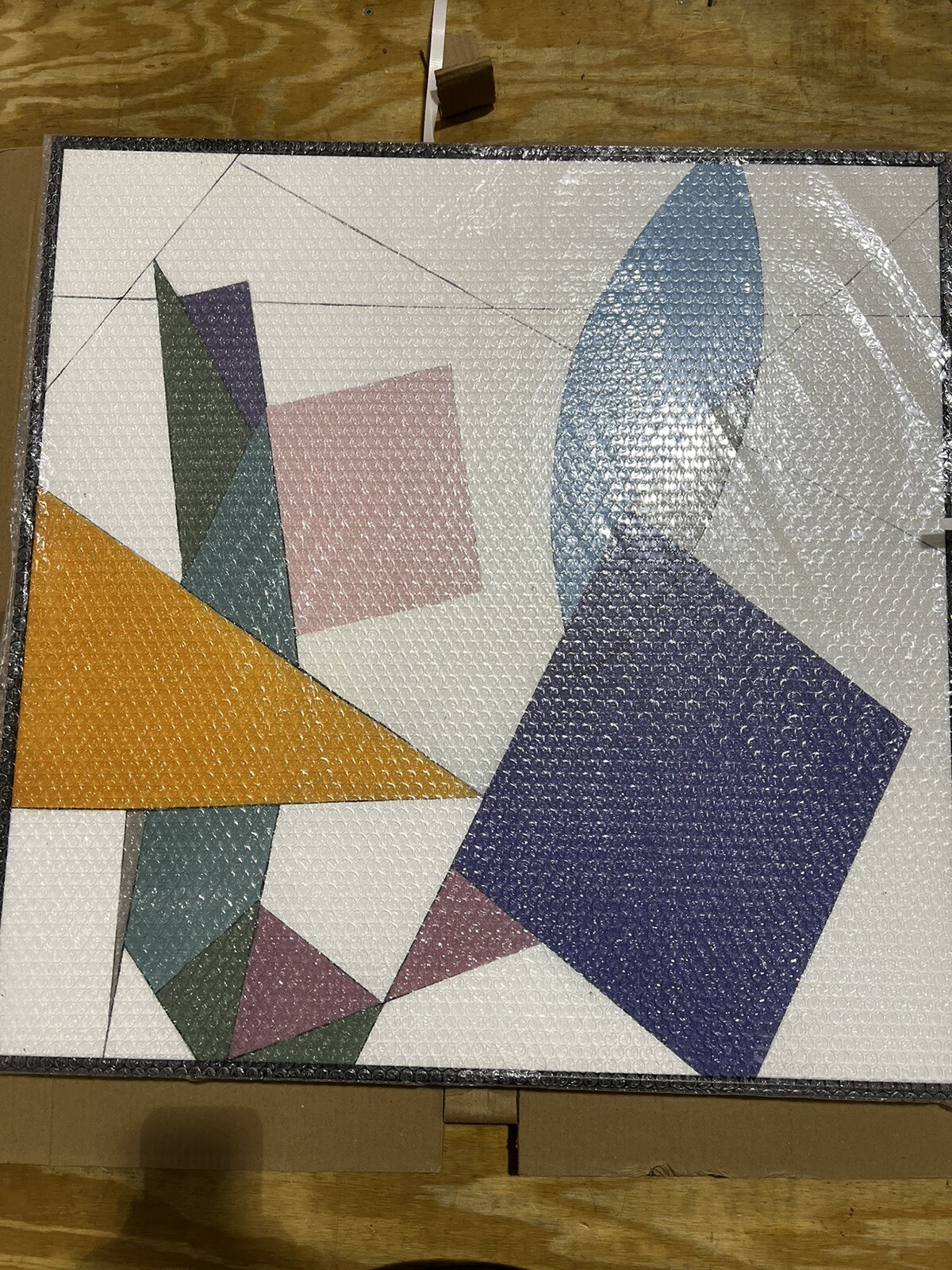 30 in. x 30 in. “Serpentin” by Diane Lambin Framed Wall Art
