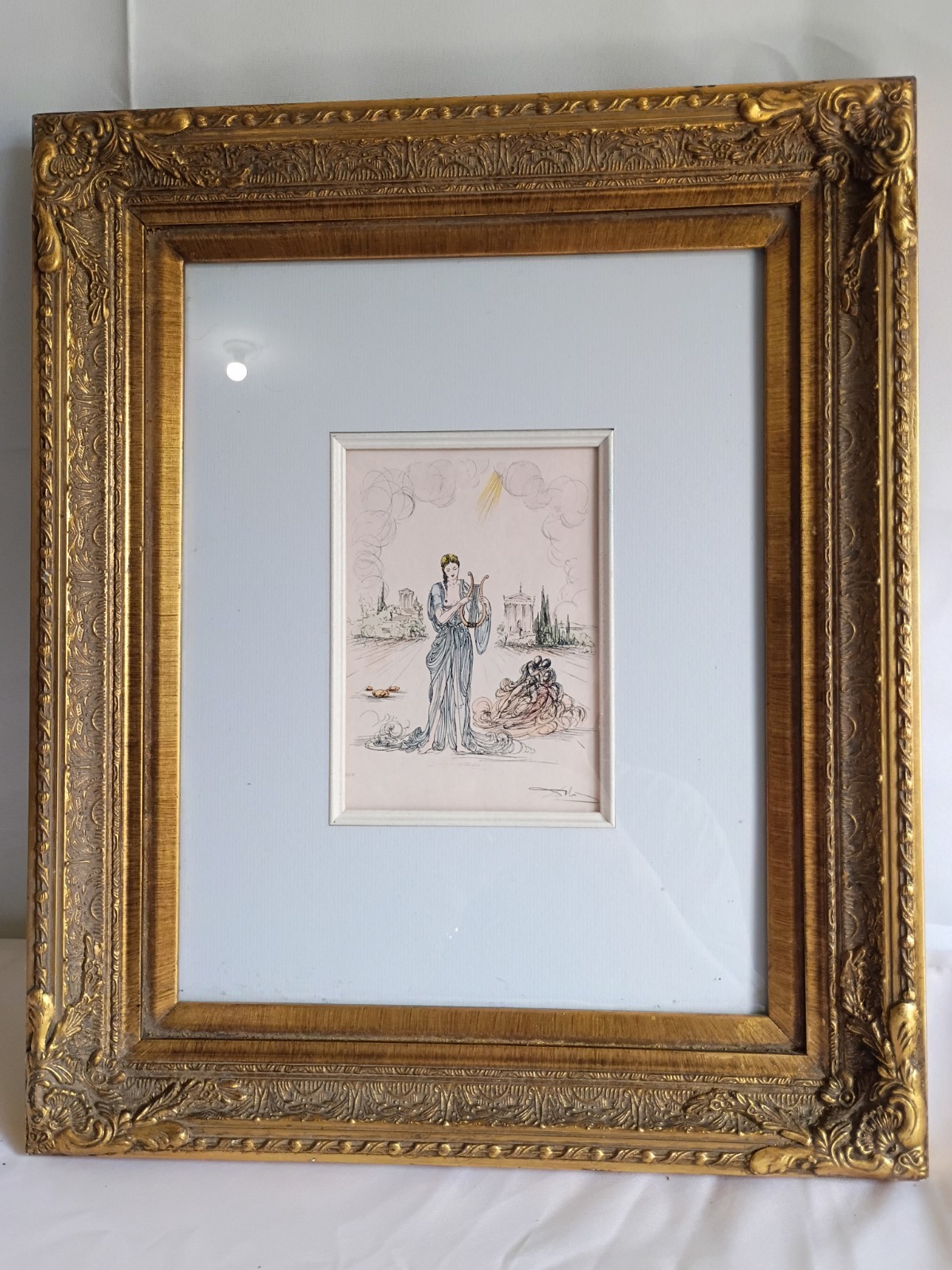 Erato,” a hand-colored etching or color engraving by Salvador Dalí (1904–1989)