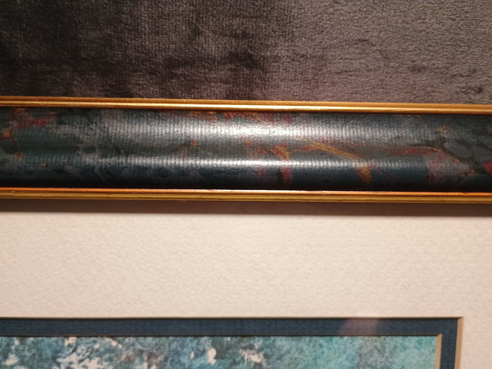 “Old Louisville Hill” Paul Sawyier 1973 Signed/#/Matted/Leather Texture Frame