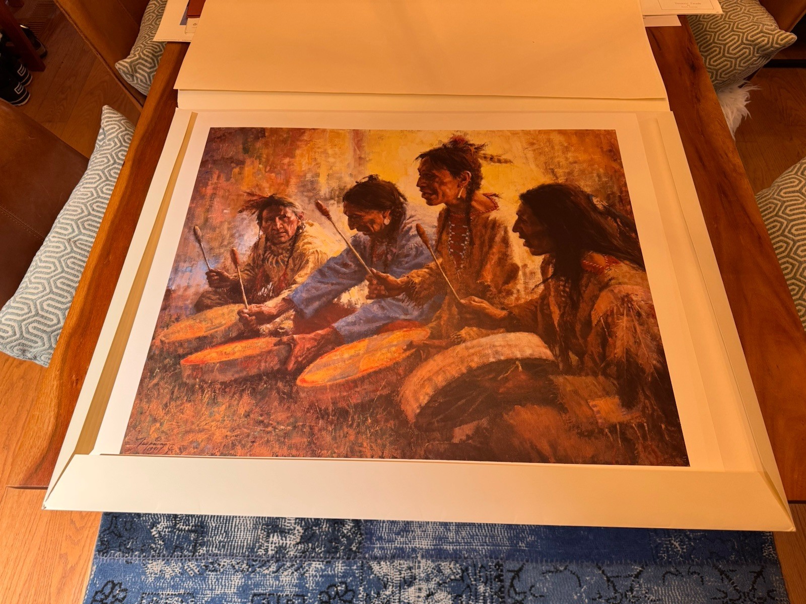 Harold Terpning Four Sacred Drummers Limited Edition Print 846/1000 Signed