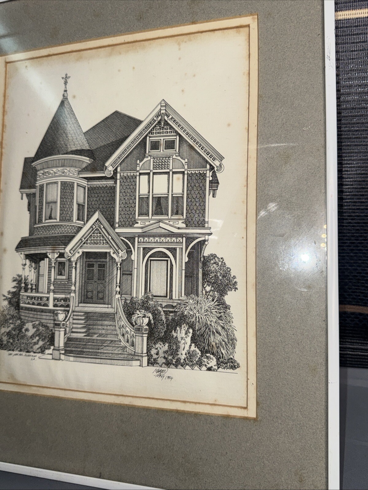 Vintage MARTIN TANG Framed/Signed lithographs/prints-Victorian Mansions