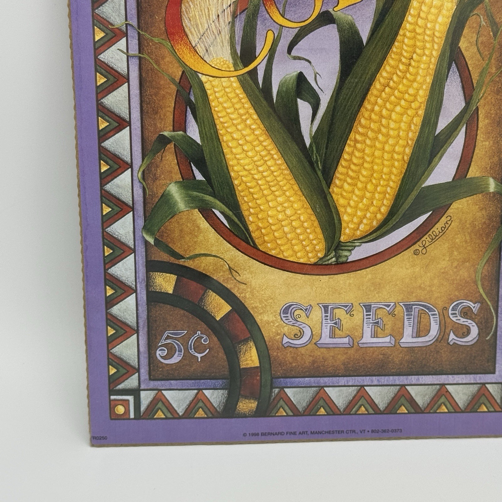 Vintage Bernard Fine Art Lillian Seed Print Bundle Corn & Violet 10×8 Inches