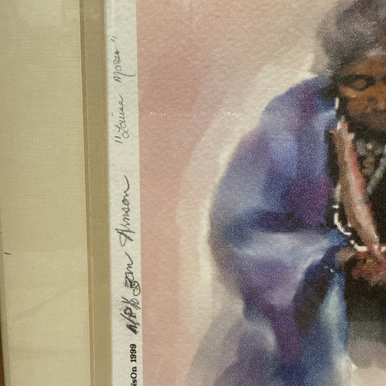 Zan Arnson Signed Artist Proof 1/10 Native American “Louise Moses” Oregon Artist
