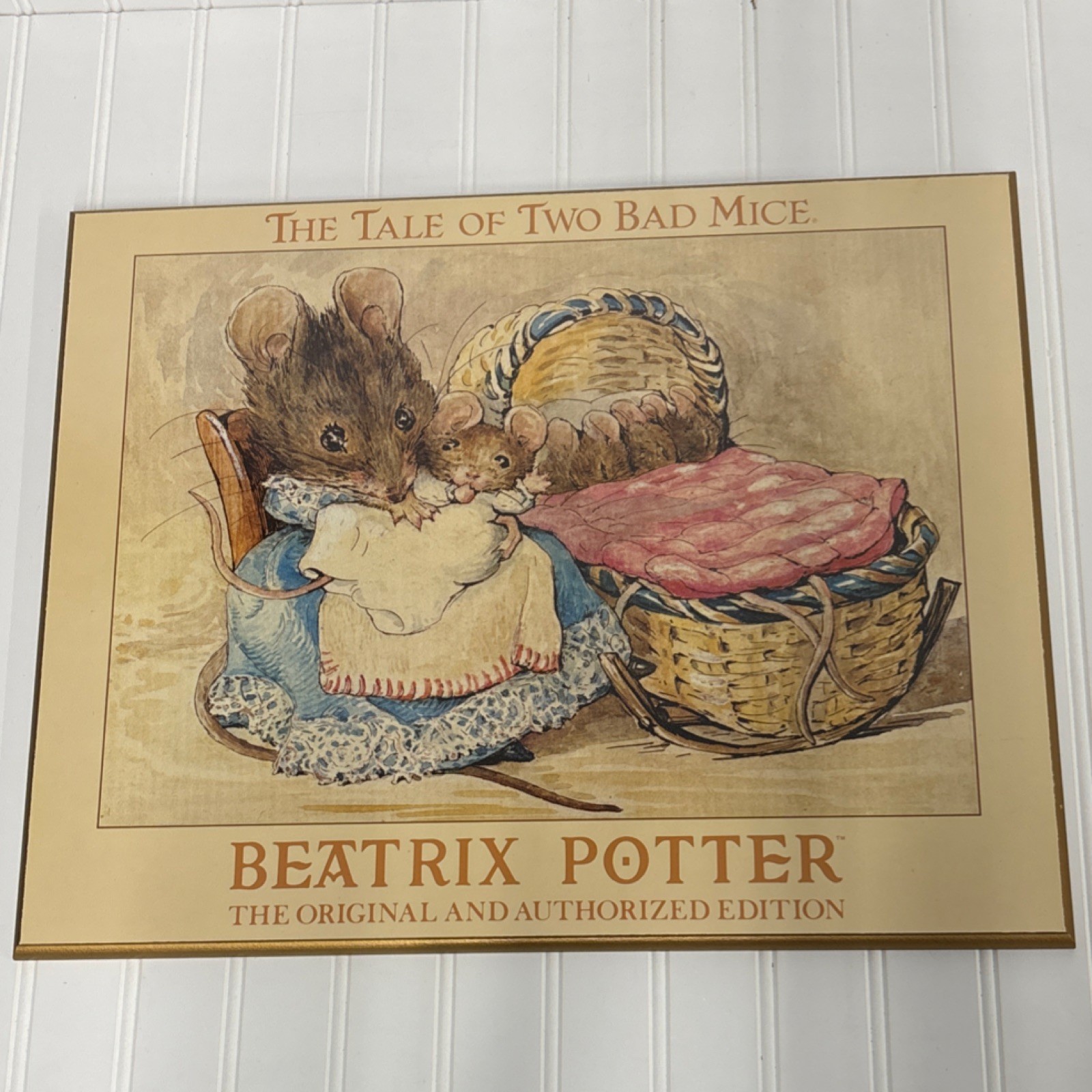 Vintage Beatrix Potter Hunca Munca Tale of Two Bad Mice 16×20 Wall Art