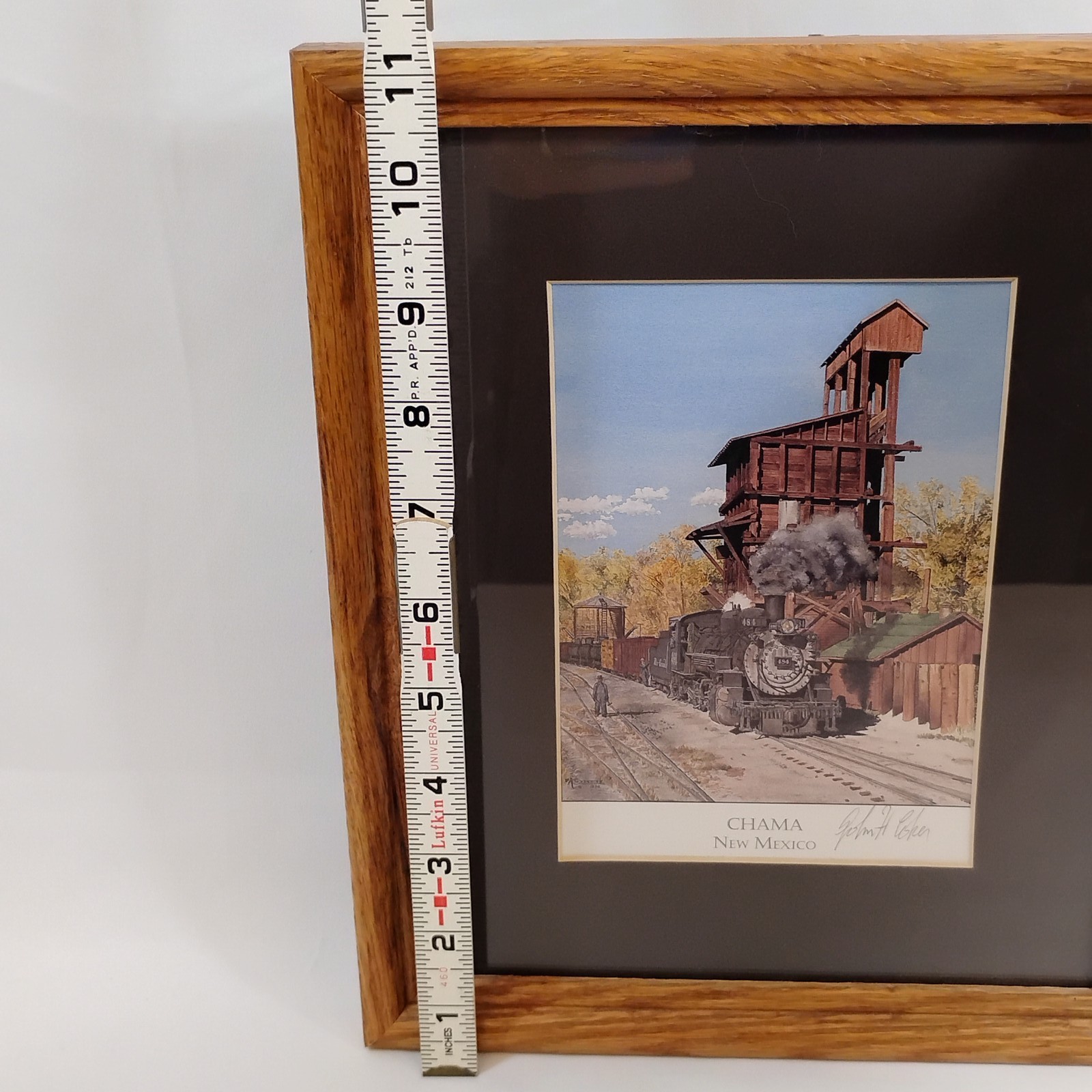 John H. Coker Chama New Mexico D&RGW Steam Train Art Print Framed Signed