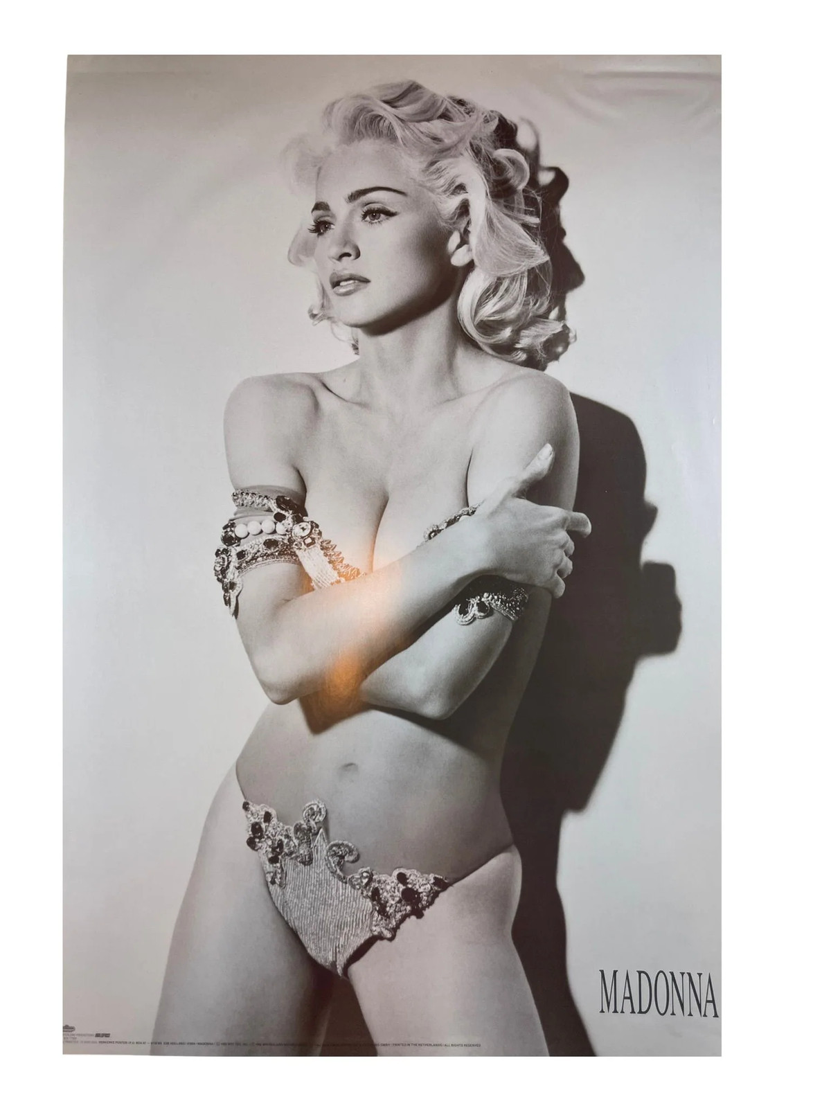 Vintage Madonna Poster | Iconic Black and White Retro Commercial Original Mint